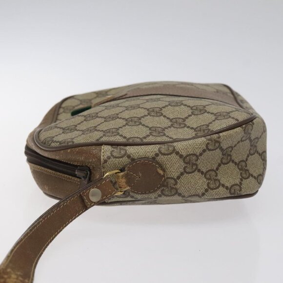 GUCCI GG Supreme Web Sherry Line Clutch Bag PVC Beige - Picture 5 of 15